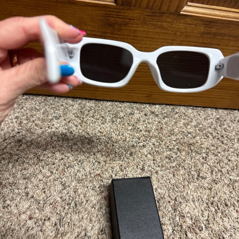 Prada Black and White Geometric Glasses